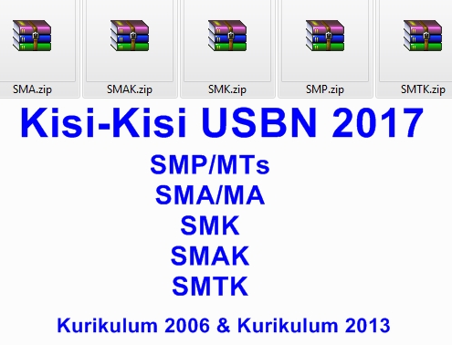 Kisi Kisi Usbn 2017 Semua Mapel Kurikulum 2006 Dan 2013