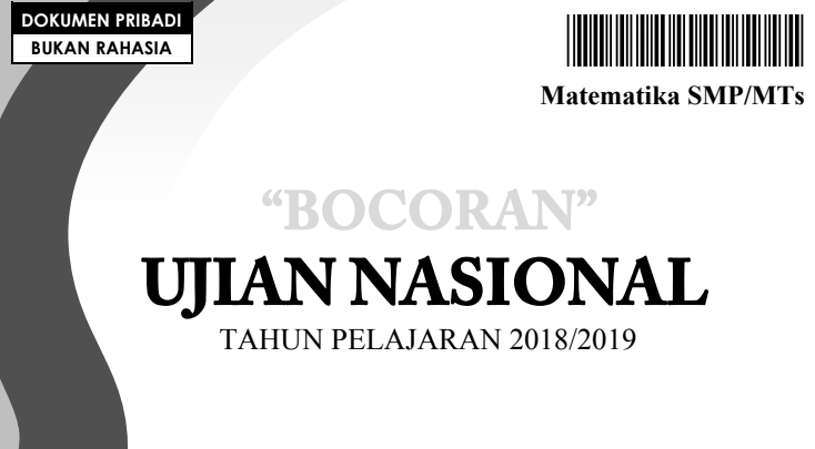 Bocoran Soal Un Matematika Smp 2019 Pdf