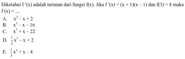 Latihan Soal PAT Matematika IPS 2019