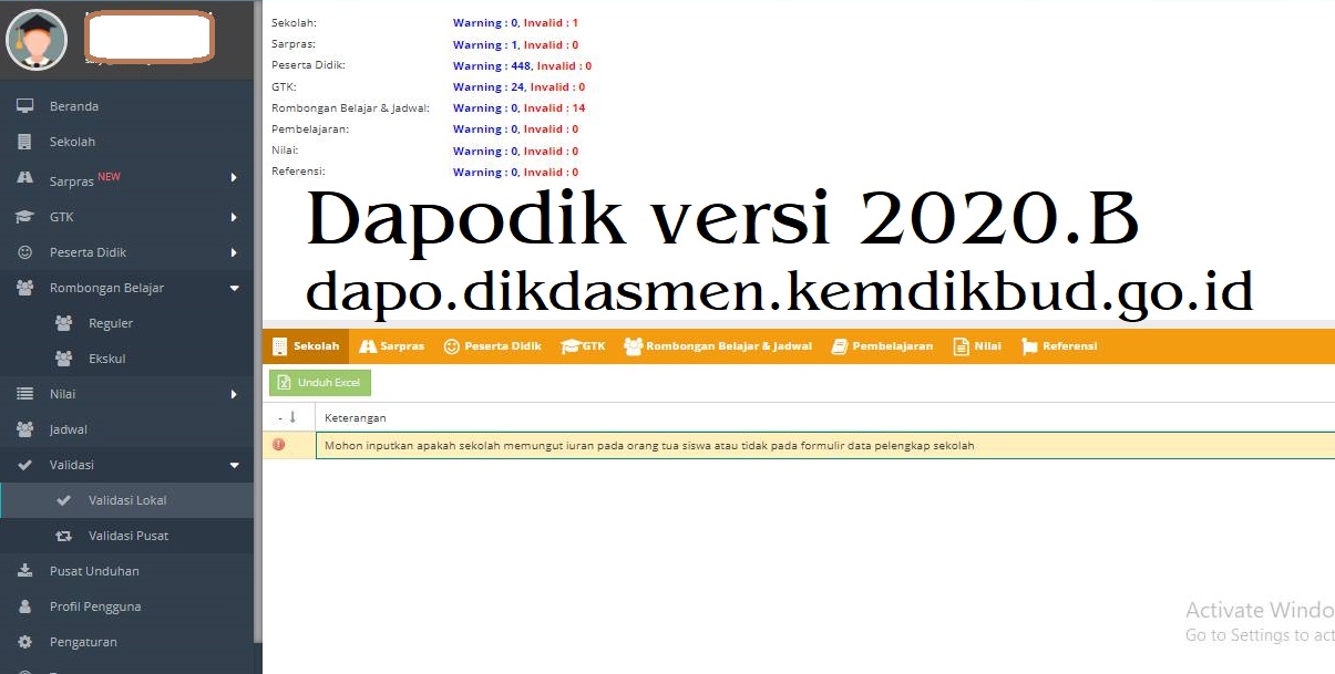 Download Patch Aplikasi Dapodik versi 2020.B dapo.dikdasmen.kemdikbud.go.id