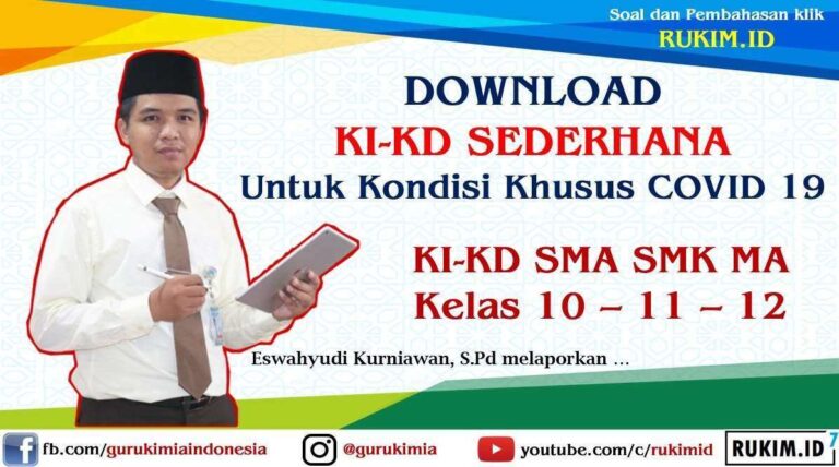 Download KI KD Sederhana SMA SMK MA Semua Mapel Kelas 12 PDF