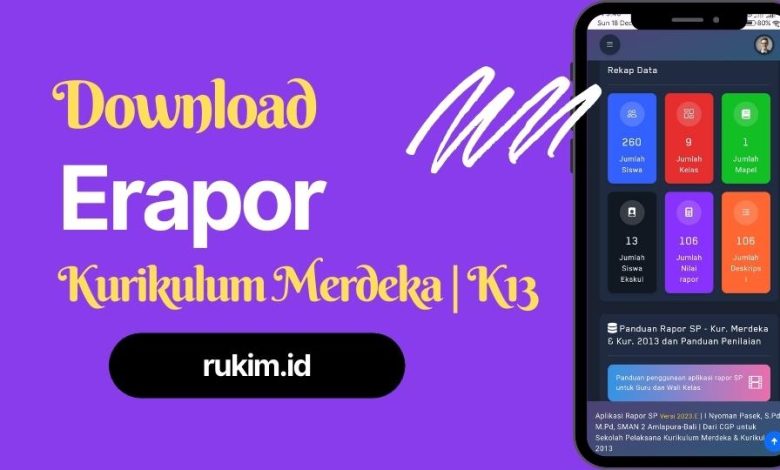 Download Erapor Kurikulum Merdeka K13 PPA 2023 Pasek Terbaru