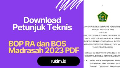 Download Juknis BOP RA Juknis BOS Madrasah tahun 2023 PDF