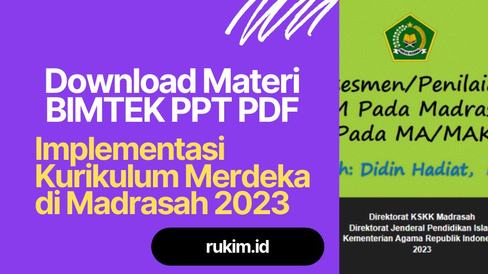 Download Materi PPT PDF Bimtek IKM Madrasah tahun 2023