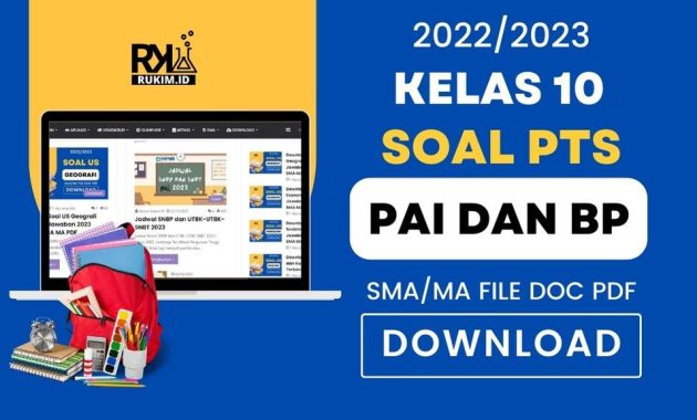 Download Soal PTS 2 PAI BP Kelas 10 Tahun 2023