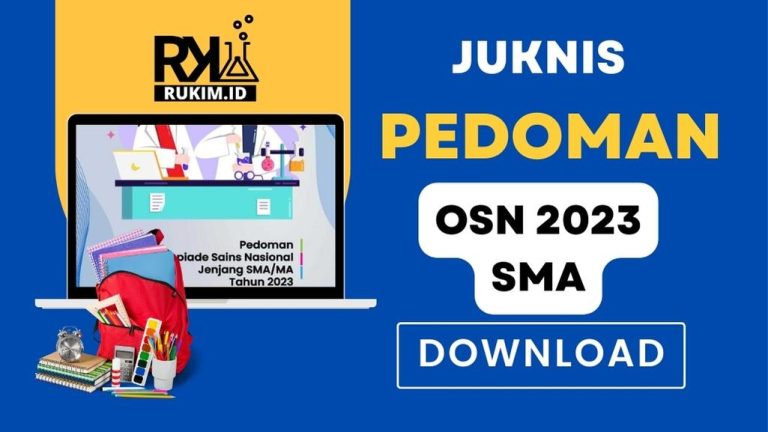 Download Juknis Pedoman OSN Jenjang SMA Tahun 2023