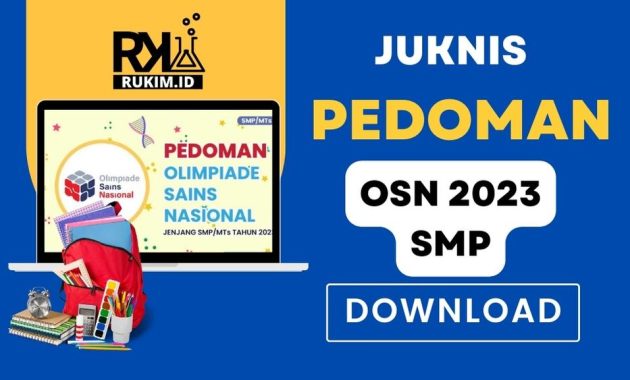 Download Juknis Pedoman OSN Jenjang SMP MTs Tahun 2023