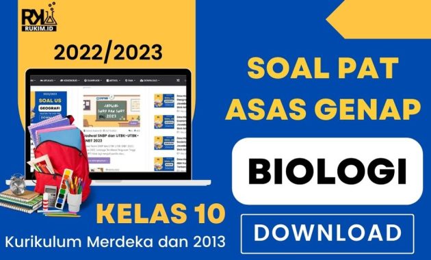 Download Soal Dan Pembahasan PAT ASAT Biologi Kelas 10 PDF