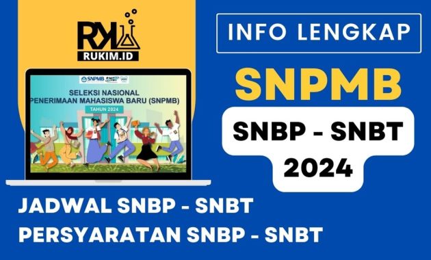 Jadwal SNBP Dan Jadwal SNBT Tahun 2024 | Persyaratan SNPMB